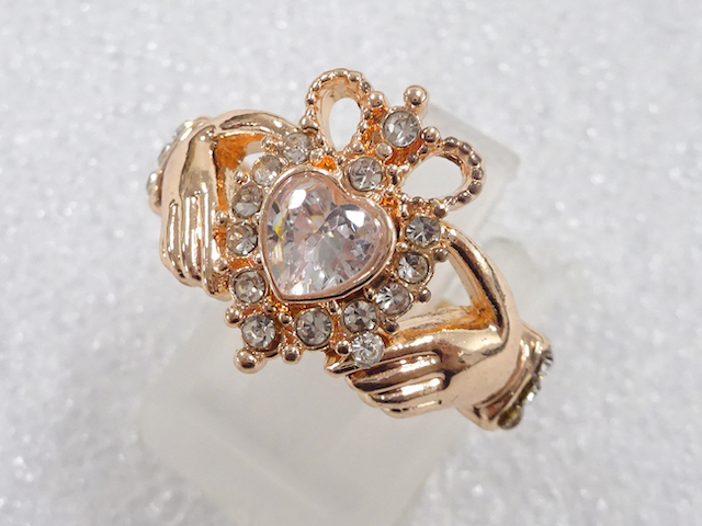 JAPANESE KIMONO / ANTIQUE CRYSTAL RING (SIZE 13.5)